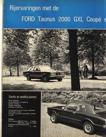Autokampioen dubbeltest Ford Taunus 1600 GT en 2000 GXL beschikbaar voor biedingen