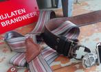 Antieke politie & brandweer bretels gestempeld, Ophalen of Verzenden