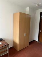 Beukenhouten kledingkast met legplanken en matras, Ophalen, Gebruikt, Eenpersoons