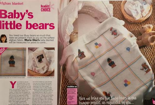 Baby's little Teddybears 10 borduurpatronen, Hobby en Vrije tijd, Borduren en Borduurmachines, Nieuw, Patroon, Handborduren, Ophalen
