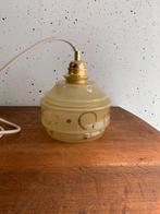 Vintage, retro geel glazen lamp kapjes, Ophalen of Verzenden, Zo goed als nieuw, Minder dan 50 cm