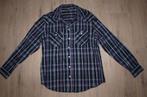 Zwart Paars Wit Geruite Blouse Copy Right (XL), Zwart, Ophalen of Verzenden, Zo goed als nieuw, Halswijdte 43/44 (XL)