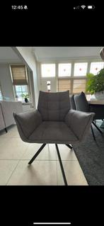 Grijze Eetkamerstoel - Modern Design, Huis en Inrichting, Stoelen, Ophalen, Zo goed als nieuw, Metaal, Grijs