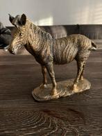 Beeld zebra goud, Ophalen of Verzenden, Zo goed als nieuw, Dier
