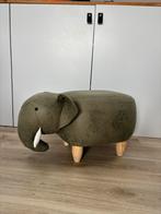 Olifant poef kwantum mosgroen, Huis en Inrichting, Banken | Voetenbanken en Poefen, Ophalen, Gebruikt, Rond, Minder dan 50 cm