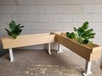 2 houten plantenbakken 100x22x45, Minder dan 60 cm, Hout, Ophalen