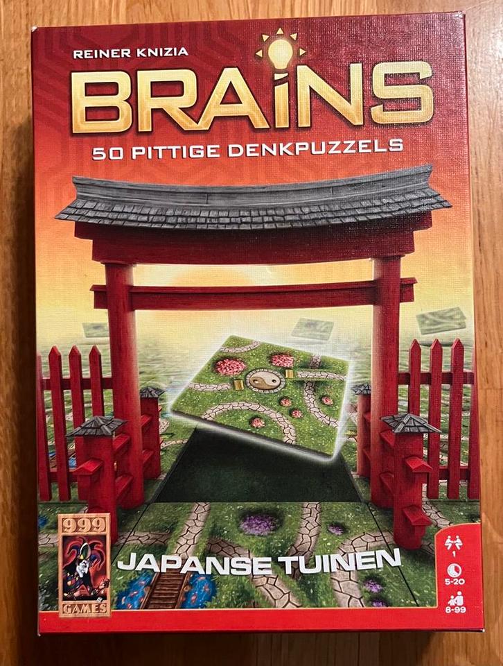 Brains: De Japanse Tuinen Breinbreker, compleet, Hobby en Vrije tijd, Gezelschapsspellen | Kaartspellen, Zo goed als nieuw, Ophalen of Verzenden