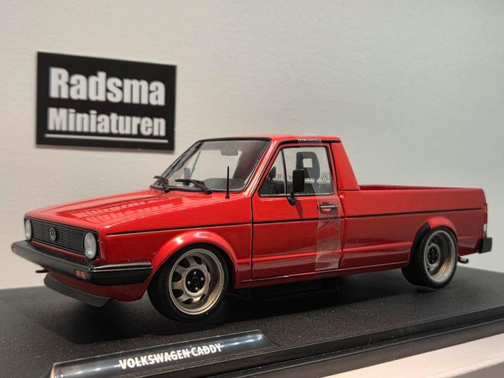 Volkswagen Caddy Mk1 - ATS CUP + VERLAAGD - 1:18 Solido, Hobby en Vrije tijd, Modelauto's | 1:18, Zo goed als nieuw, Auto, Solido