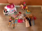 Barbie ambulance, paardrijset,  hond en puppy’s + toebehoren, Verzamelen, Ophalen of Verzenden, Gebruikt