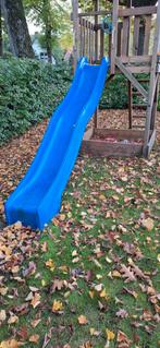 Blauwe Glijbaan voor Speeltoren, Ophalen of Verzenden, Gebruikt, Glijbaan, Aanbouwonderdeel