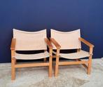 Set vintage Safari stoeltjes, Design Hyllinge Møbler Danmark, Ophalen, Gebruikt, Nvt, Minder dan 75 cm