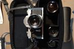 Ricoh singles tls en 3 lenzen en flitser  in schoudertas, Ophalen of Verzenden, Gebruikt, Spiegelreflex, Overige Merken