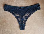 Nieuwe zwarte kanten string maat XL kant nieuw, Ophalen of Verzenden, Zwart, String