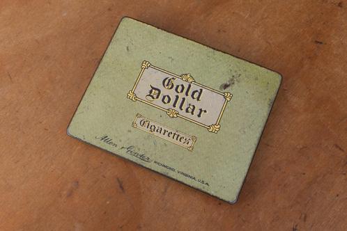 = US Cigarettes Tin Gold Dollar Amerikaans Ration USA =, Verzamelen, Militaria | Tweede Wereldoorlog, Amerika, Ophalen of Verzenden