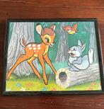 Disney bambi en stampertje 26x 21,5 cm in lijst met glas, Ophalen of Verzenden, Zo goed als nieuw