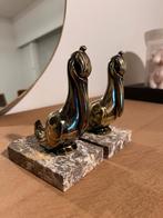 1 paar Art Deco boekensteunen, 2 Pelikanen - Hippolyte Morea, Ophalen of Verzenden