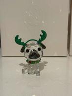 Swarovski pug met kersthoedje, Verzamelen, Swarovski, Ophalen of Verzenden, Zo goed als nieuw, Figuurtje