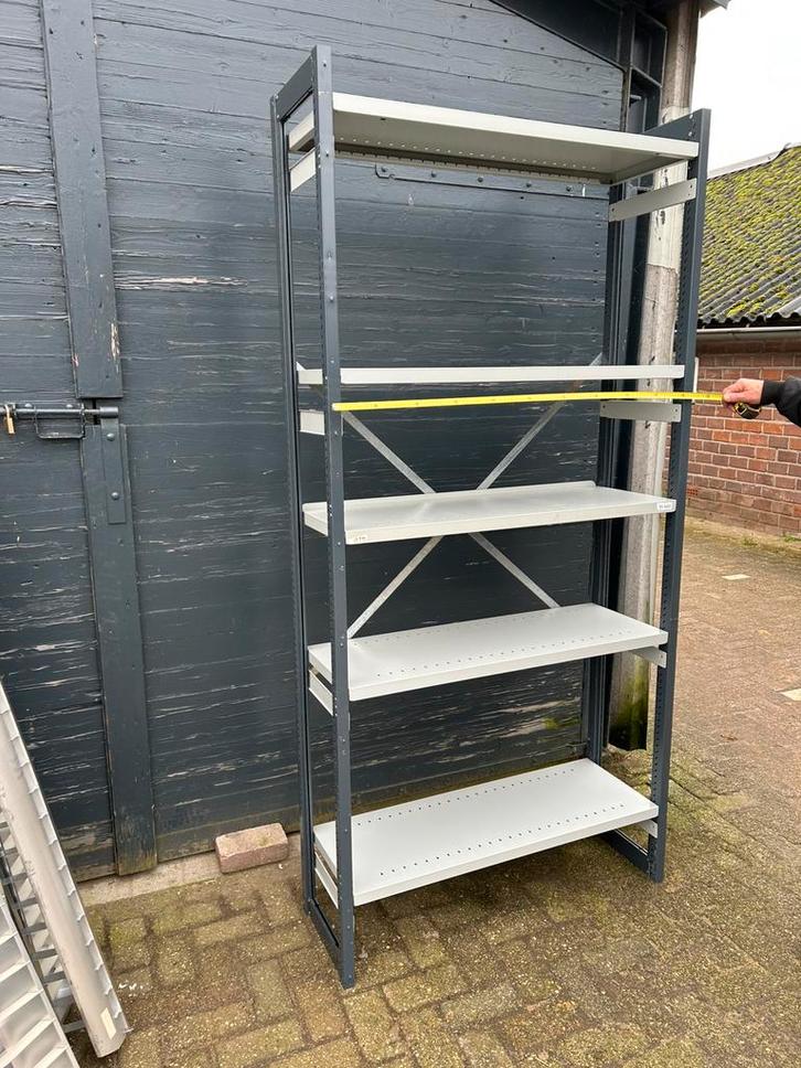 Zeer nette legbordstelling stelling, Doe-het-zelf en Verbouw, Steigers, Zo goed als nieuw, Overige typen, 5 meter of hoger, Ophalen