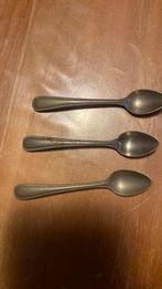 Theelepeltjes met parelrand Potosi zilver antiek, Huis en Inrichting, Ophalen of Verzenden, Zo goed als nieuw, Zilver