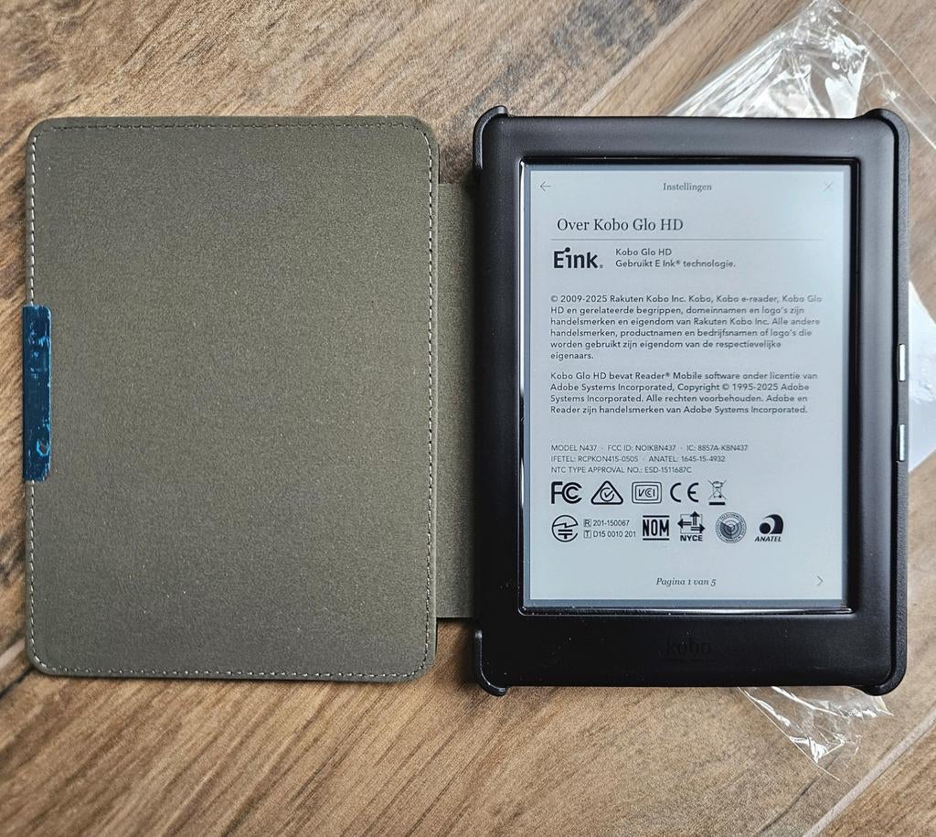 Zgan Kobo Glo HD ereader met nieuwe sleepcover, Computers en Software, E-readers, Rakuten Kobo Inc, 6 inch of minder, Ophalen of Verzenden