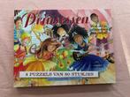 Prinsessen 4 puzzels van 80 stukjes boek als nieuw compleet!, Ophalen of Verzenden, 10 tot 50 stukjes, Zo goed als nieuw, 2 tot 4 jaar