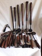 24 stuks antiek boekbindersgereedschap, Ophalen of Verzenden