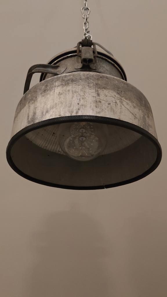 3 Unieke Melkbus Lampen, Huis en Inrichting, Lampen | Hanglampen, Gebruikt, Minder dan 50 cm, Metaal, Ophalen