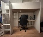 Hoogslaper wit  (180x200x90 cm met bureau en kastje, Huis en Inrichting, Ophalen, Gebruikt, Eenpersoons, 160 tot 180 cm