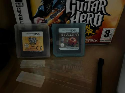 Nintendo DS Lite + Guitar Hero + Art Academy, Spelcomputers en Games, Games | Nintendo DS, Gebruikt, Muziek, 1 speler, Vanaf 3 jaar