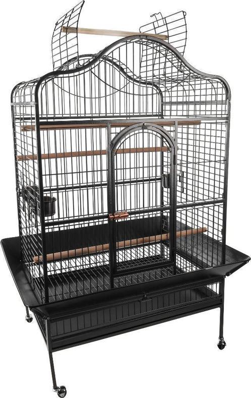 Nieuwe papegaaienkooi Flamingo Paros Antraciet, Dieren en Toebehoren, Vogels | Hokken en Kooien, Nieuw, Vogelkooi, Metaal, Ophalen of Verzenden