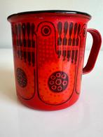 Vintage Arabia Finel Emaille Beker Lintu Pauw Uosikkinen 60s, Ophalen of Verzenden