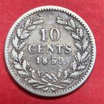 10 cent 1859. Fr., Koning Willem III, Zilver, Ophalen of Verzenden, 10 cent