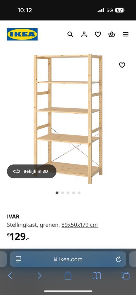 Planken 83x50cm voor Ivar stellingkast, Huis en Inrichting, Kasten | Stellingkasten, Zo goed als nieuw, Ophalen