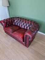 Chesterfieldbank 160 Delta Chesterfield donkerrood, Ophalen, Gebruikt, 150 tot 200 cm, Tweepersoons