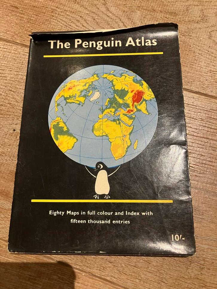 Vintage Penguin Atlas - Zoldervondst!, Boeken, Atlassen en Landkaarten, Gelezen, Overige atlassen, Wereld, 1800 tot 2000, Ophalen of Verzenden