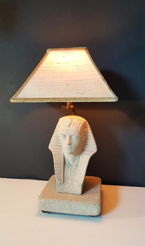 Vintage Farao lampje, Huis en Inrichting, Lampen | Tafellampen, Gebruikt, Minder dan 50 cm, Stof, Overige materialen, Ophalen of Verzenden