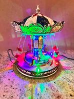 Kerst Carrousel bewegende kerstdecoratie met LED en muziek, Ophalen of Verzenden