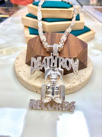 Zilveren 925 Death Row Records met Ketting beschikbaar voor biedingen