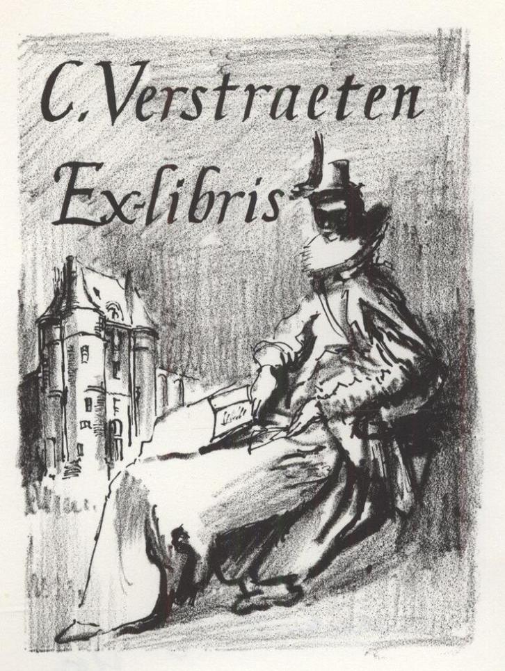 1075 Ex Libris België : Raymond Verstraeten, 1962, Antiek en Kunst, Kunst | Etsen en Gravures, Verzenden
