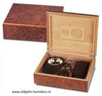 HUMIDOR STARTSET GIFTSET ASBAK LEREN KOKER KNIPPER       h75, Verzenden, Nieuw, Tabaksdoos of Verpakking
