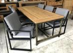 Tuinset Nayan oud teak 220cm 6 seat | lichte schade, Ophalen, 6 zitplaatsen, Teakhout, Nieuw
