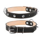 WAUDOG Classic Halsband met Spikes Zwart Nek 38-50 cm OP=OP!, Ophalen of Verzenden, Handgemaakt, Nieuw