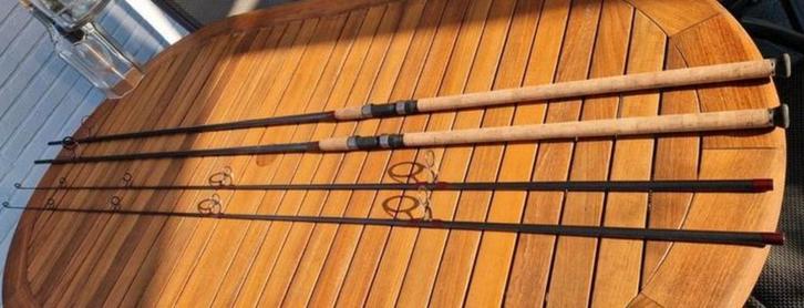 2x Shimano Forcemaster 12ft 2 3/4 lb fine crystal carbon zga, Watersport en Boten, Hengelsport | Karpervissen, Zo goed als nieuw