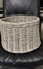 Rieten Lampenkap wit, Ophalen, 25 tot 50 cm, Wit, Rond