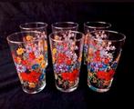 Set/6 Limonadeglazen 'Colorfull Flowers', Ophalen of Verzenden, Zo goed als nieuw
