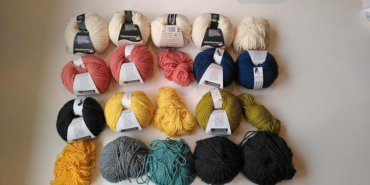 11 bollen Schachenmayr Merino Extrafine 120, Hobby en Vrije tijd, Breien en Haken, Zo goed als nieuw, Breien of Haken, Wol of Garen