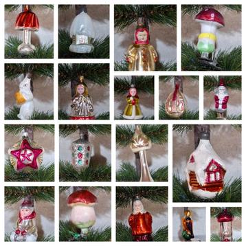 Oude vintage russische ussr kerstballen vrouw meisje beschikbaar voor biedingen