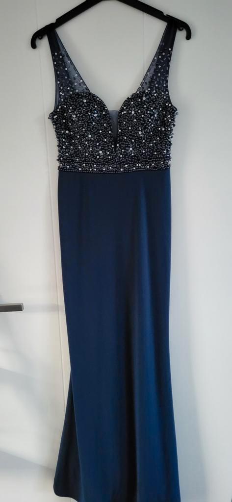 Avondjurk/galajurk, Kleding | Dames, Gelegenheidskleding, Zo goed als nieuw, Galajurk, Maat 38/40 (M), Blauw, Ophalen of Verzenden