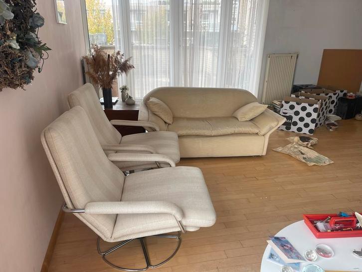 Bank en 2 Draaifauteuils Gelderland, Huis en Inrichting, Banken | Bankstellen, Ophalen
