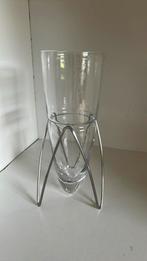 Vintage design Blomus vaas, Overige kleuren, Ophalen of Verzenden, Minder dan 50 cm, Glas